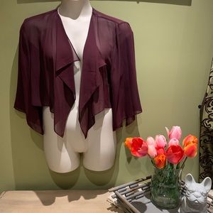 Sheer Maroon shrug size 2X